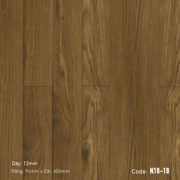 Sàn Gỗ Công Nghiệp Cao Cấp Cốt Đen Bản Nhỏ N16-18 Sàn Gỗ Công Nghiệp Cao Cấp Cốt Đen Bản Nhỏ N16-18