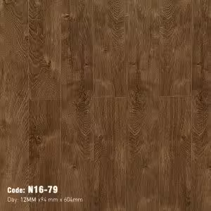 Sàn Gỗ Công Nghiệp Cao Cấp Cốt Đen Bản Nhỏ N16-79