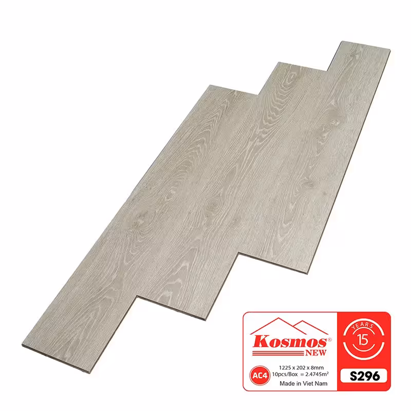 Sàn Gỗ Công Nghiệp Kosmos 8mm Bản Lớn S296 Sàn Gỗ Công Nghiệp Kosmos 8mm Bản Lớn S296
