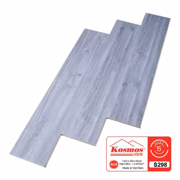 Sàn Gỗ Công Nghiệp Kosmos 8mm Bản Lớn S298 Sàn Gỗ Công Nghiệp Kosmos 8mm Bản Lớn S298