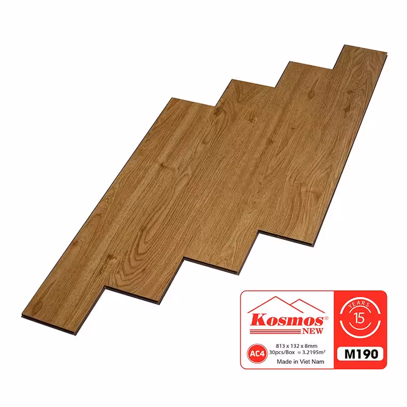 Sàn Gỗ Công Nghiệp Kosmos 8mm Bản Nhỏ M190 Sàn Gỗ Công Nghiệp Kosmos 8mm Bản Nhỏ M190