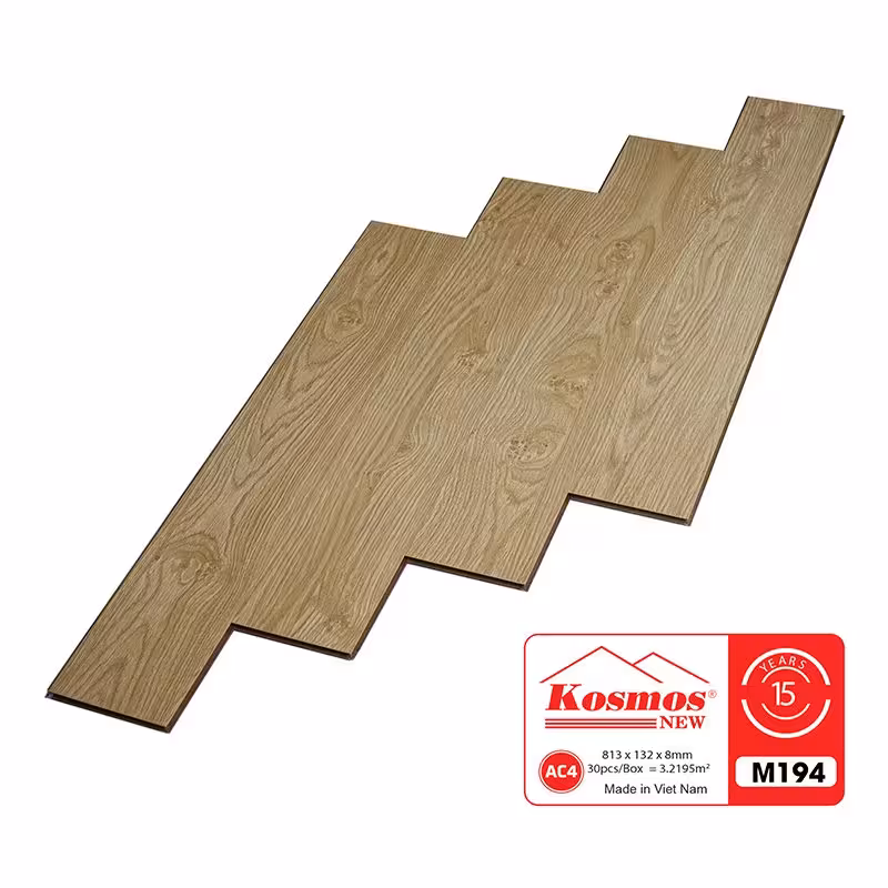 Sàn Gỗ Công Nghiệp Kosmos 8mm Bản Nhỏ M194 Sàn Gỗ Công Nghiệp Kosmos 8mm Bản Nhỏ M194