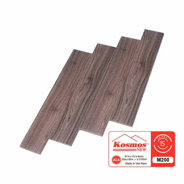 Sàn Gỗ Công Nghiệp Kosmos 8mm Bản Nhỏ M200 Sàn Gỗ Công Nghiệp Kosmos 8mm Bản Nhỏ M200