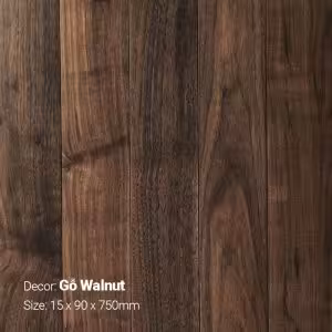 Sàn Gỗ Tự Nhiên Walnut (Óc Chó) 90×750