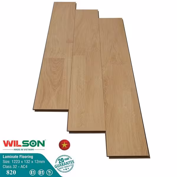 Sàn Gỗ Công Nghiệp Wilson 12mm Bản Nhỏ 820 Sàn Gỗ Công Nghiệp Wilson 12mm Bản Nhỏ 820