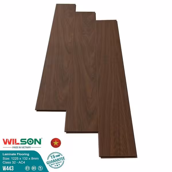 Sàn Gỗ Công Nghiệp Wilson 8mm Bản Nhỏ W443 Sàn Gỗ Công Nghiệp Wilson 8mm Bản Nhỏ W443