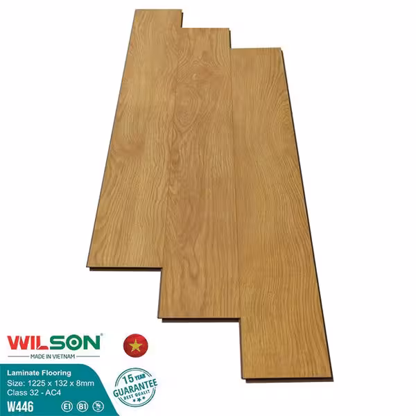 Sàn Gỗ Công Nghiệp Wilson 8mm Bản Nhỏ W446 Sàn Gỗ Công Nghiệp Wilson 8mm Bản Nhỏ W446