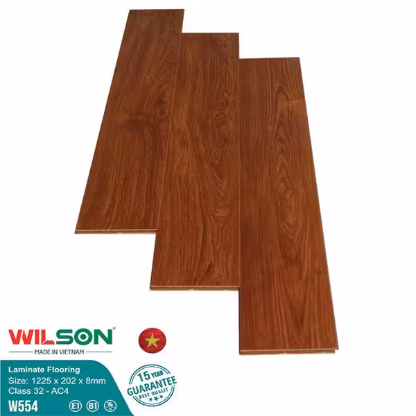 Sàn Gỗ Công Nghiệp Wilson 8mm Bản Lớn W554 Sàn Gỗ Công Nghiệp Wilson 8mm Bản Lớn W554