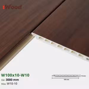 Lam Nhựa PVC W100x10 Iwood W10-10