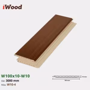 Lam Nhựa PVC W100x10 Iwood W10-4
