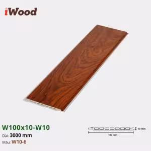 Lam Nhựa PVC W100x10 Iwood W10-6