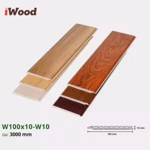 Lam Nhựa PVC W100x10 Iwood W10