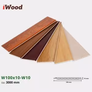 Lam Nhựa PVC W100x10 Iwood W10-1