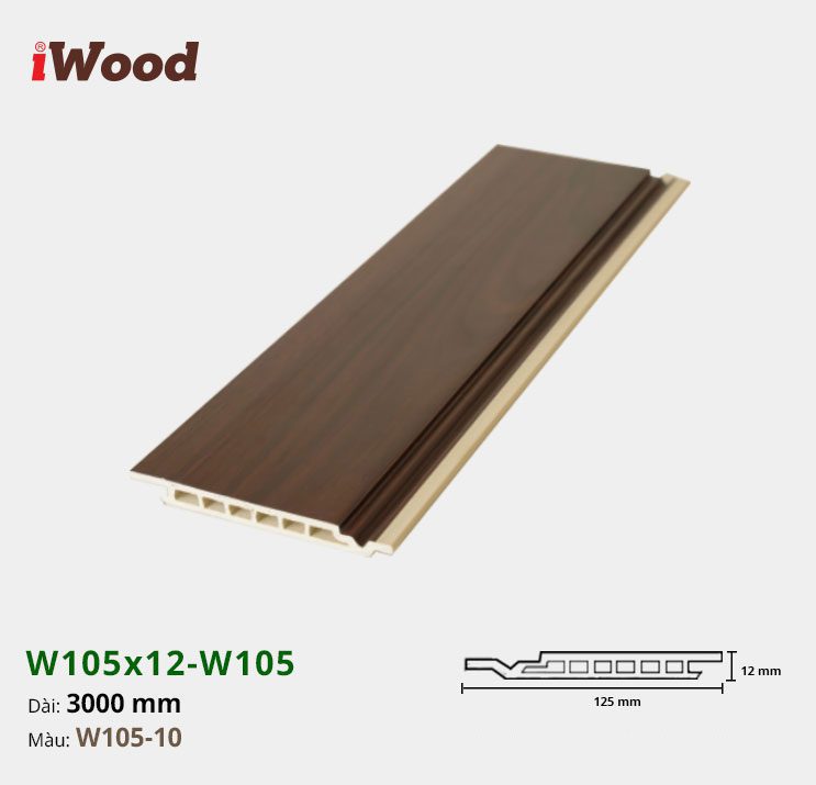 Lam Nhựa PVC W105x12 Iwood W105-10 Lam Nhựa PVC W105x12 Iwood W105-10