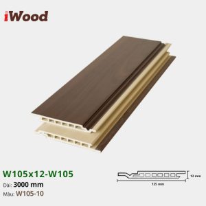 Lam Nhựa PVC W105x12 Iwood W105-10