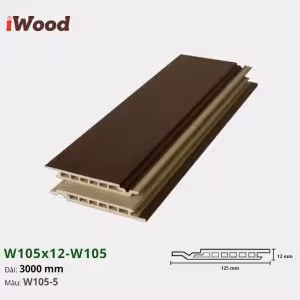 Lam Nhựa PVC W105x12 Iwood W105-5