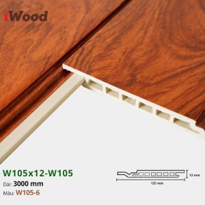 Lam Nhựa PVC W105x12 Iwood W105-6