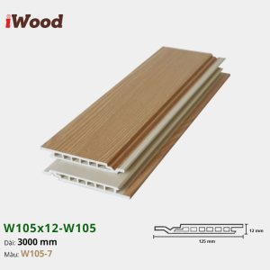 Lam Nhựa PVC W105x12 Iwood W105-7