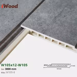 Lam Nhựa PVC W105x12 Iwood W105-8