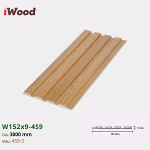 Lam Nhựa PVC 3 Sóng Thấp W152x9 Iwood 4S9-2