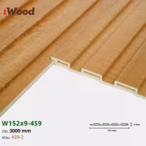 Lam Nhựa PVC 3 Sóng Thấp W152x9 Iwood 4S9-2