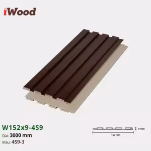 Lam Nhựa PVC 3 Sóng Thấp W152x9 Iwood 4S9-3