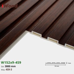 Lam Nhựa PVC 3 Sóng Thấp W152x9 Iwood 4S9-3
