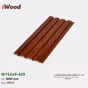 Lam Nhựa PVC 3 Sóng Thấp W152x9 Iwood 4S9-6
