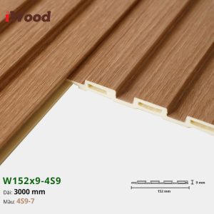 Lam Nhựa PVC 3 Sóng Thấp W152x9 Iwood 4S9-7