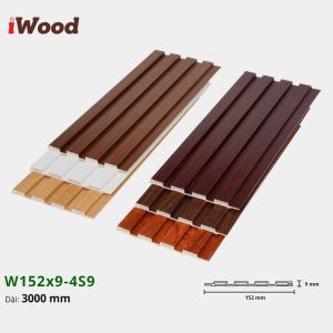 Lam Nhựa PVC 3 Sóng Thấp W152x9 Iwood 4S9