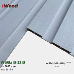 Lam Nhựa PVC 3 Sóng Thấp W195x15 Iwood 3S15-9