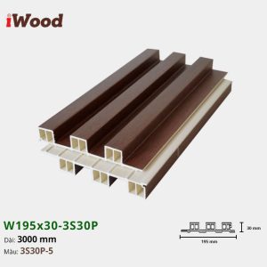 Lam Nhựa PVC 3 Sóng Cao W195x30 Iwood 3S30P-5