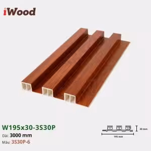 Lam Nhựa PVC 3 Sóng Cao W195x30 Iwood 3S30P-6