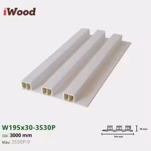 Lam Nhựa PVC 3 Sóng Cao W195x30 Iwood 3S30P-9