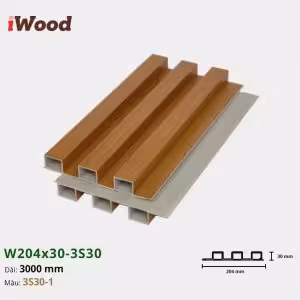 Lam Nhựa PVC 3 Sóng Cao W204x30 Iwood 3S30-1
