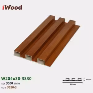 Lam Nhựa PVC 3 Sóng Cao W204x30 Iwood 3S30-3