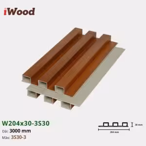 Lam Nhựa PVC 3 Sóng Cao W204x30 Iwood 3S30-3