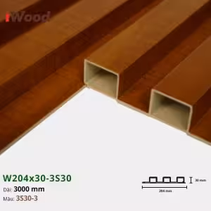 Lam Nhựa PVC 3 Sóng Cao W204x30 Iwood 3S30-3