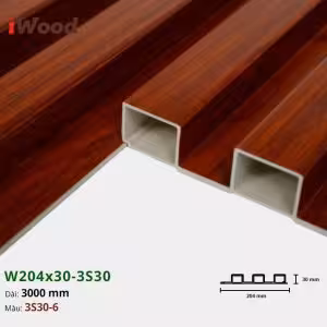 Lam Nhựa PVC 3 Sóng Cao W204x30 Iwood 3S30-6