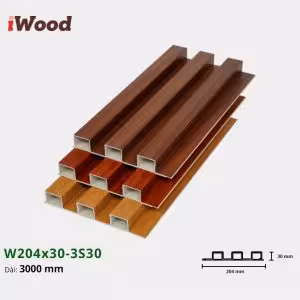 Lam Nhựa PVC 3 Sóng Cao W204x30 Iwood 3S30