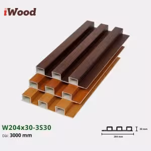 Lam Nhựa PVC 3 Sóng Cao W204x30 Iwood 3S30