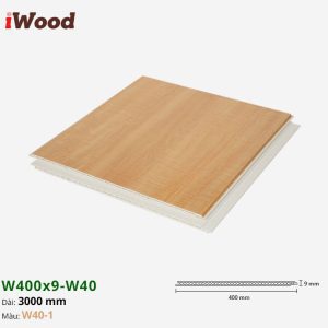 Nhựa PVC Vân Gỗ W400x9 Iwood W40-1