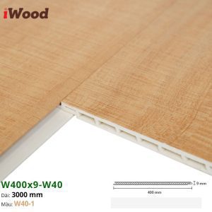 Nhựa PVC Vân Gỗ W400x9 Iwood W40-1