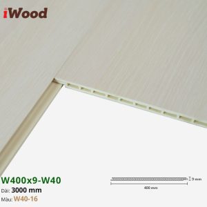 Nhựa PVC Vân Gỗ W400x9 Iwood W40-16