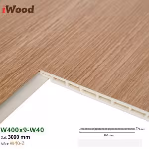 Nhựa PVC Vân Gỗ W400x9 Iwood W40-2