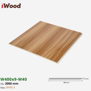 Nhựa PVC Vân Gỗ Iwood W400x9 W40-3