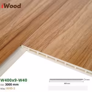 Nhựa PVC Vân Gỗ W400x9 Iwood W40-3
