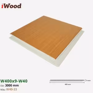Nhựa PVC Vân Gỗ W400x9 Iwood W40-33
