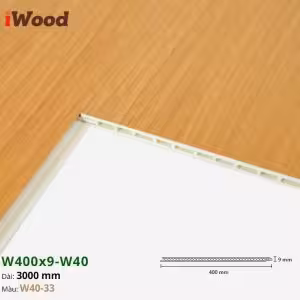 Nhựa PVC Vân Gỗ W400x9 Iwood W40-33