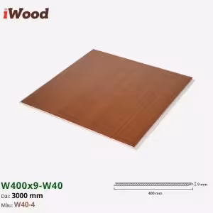 Nhựa PVC Vân Gỗ W400x9 Iwood W40-4